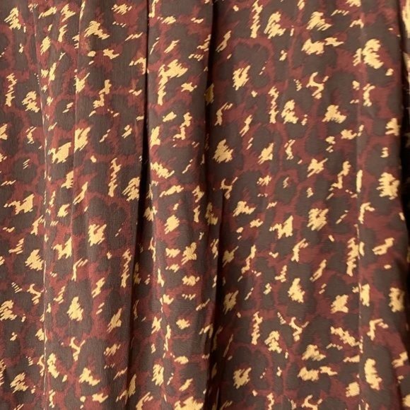 Pendleton, ladies, silk blouse, brown animal, print pattern, size 16 - Picture 4 of 12